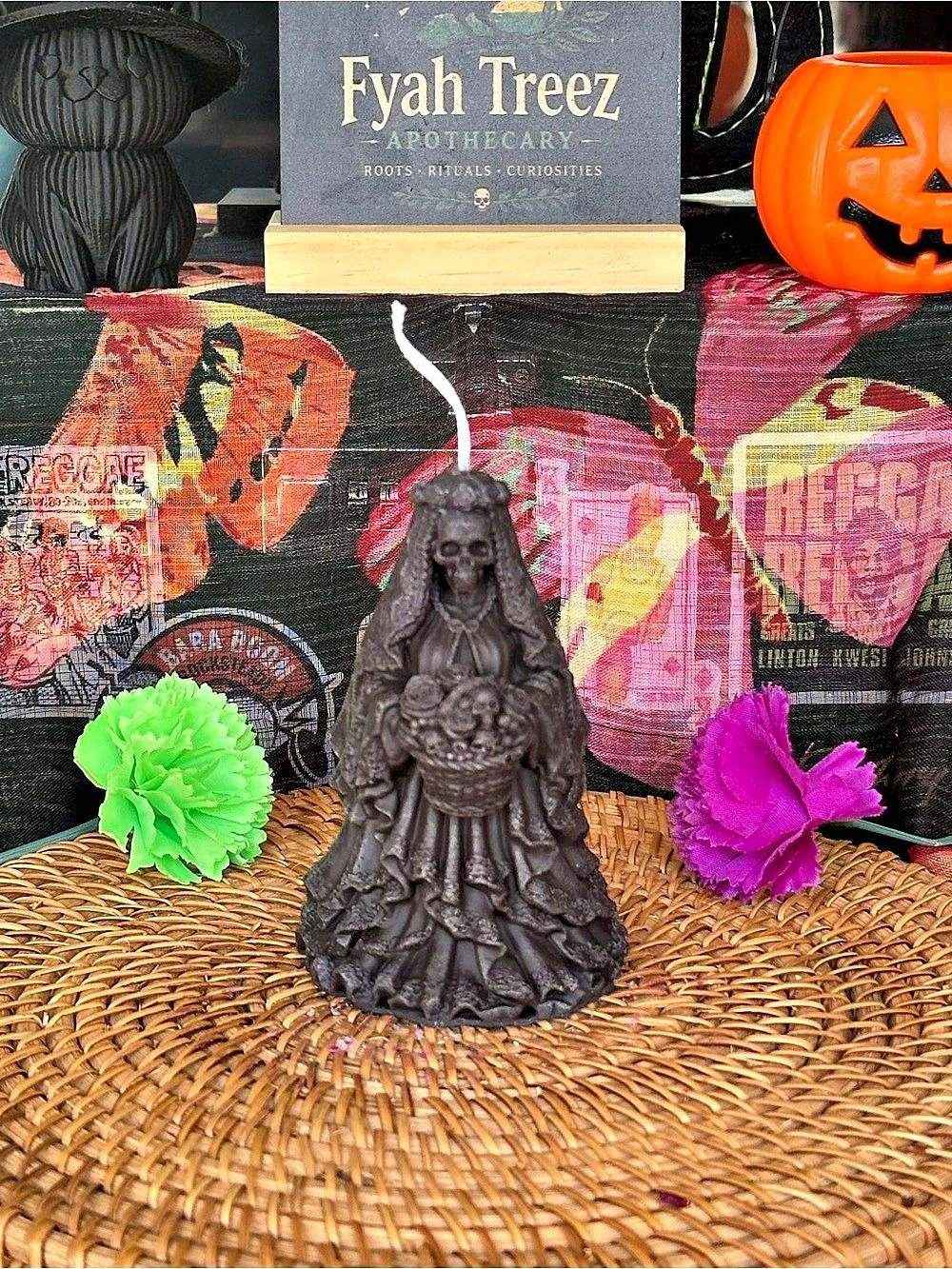 Skeleton Bride Candle – Black Gothic Wedding Candle